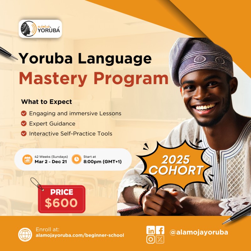 Yorùbá Beginners School Monthly