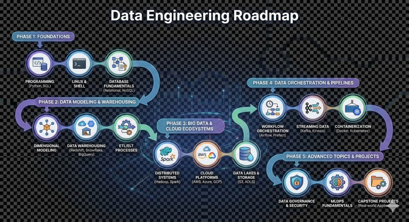 Data Engineering Roadmap and project guide (Beginner → Job-Ready)