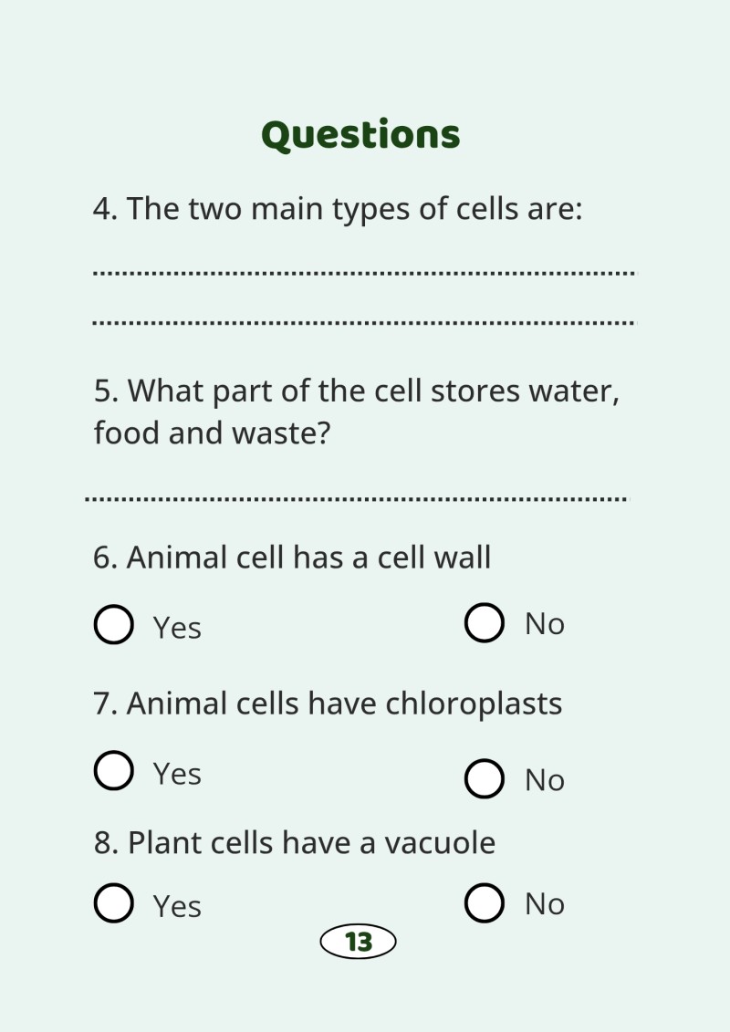 Cell Simplified: Notes Edition 🧬+ Questions & Brain Dump 🧠
