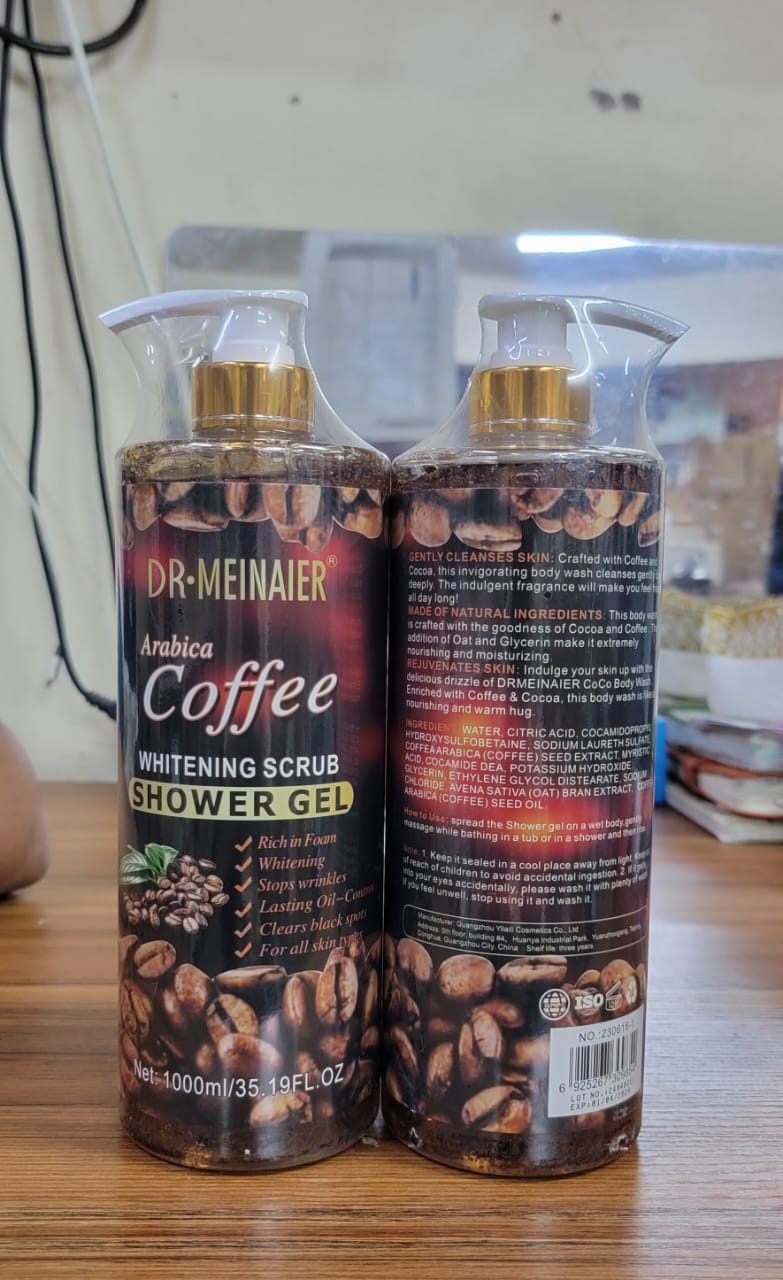 DR MEINAIER Arabica Coffee Shower Gel Whitening Cleansing Scrub - 500ml