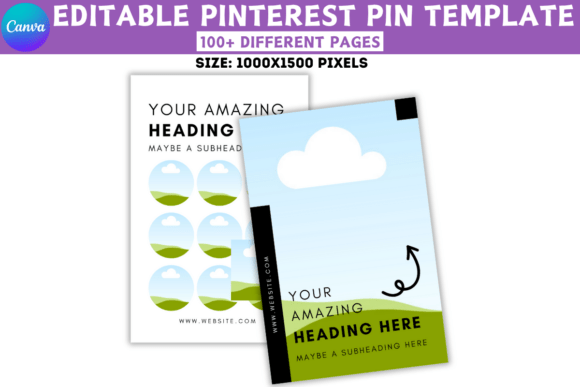 100+ Editable Pinterest Pin Templates that send Traffic to your page