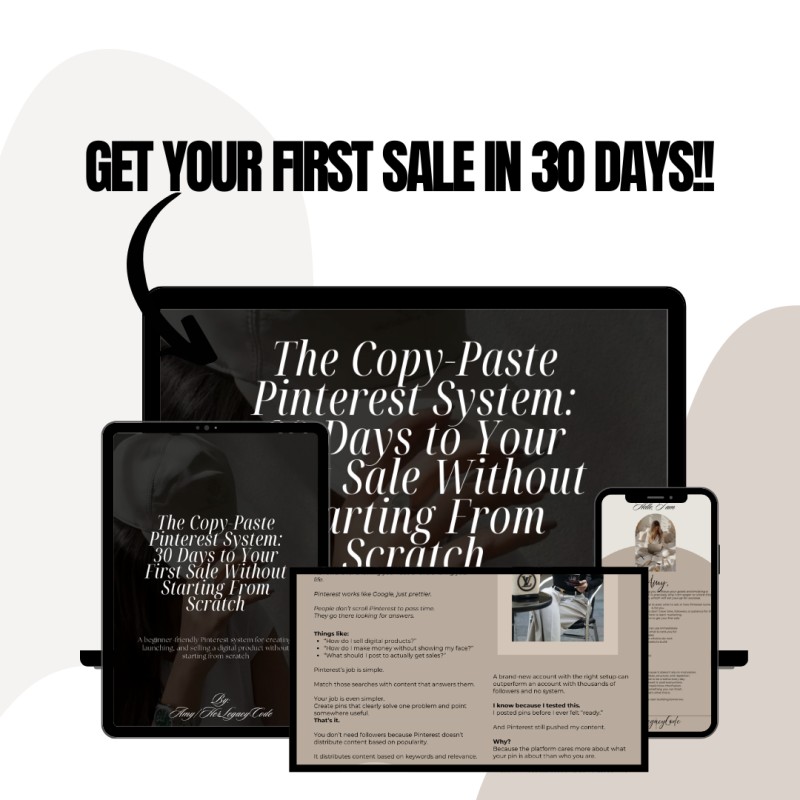 The Copy-Paste Pinterest System: 30 Days to Your First Sale Without Starting From Scratch