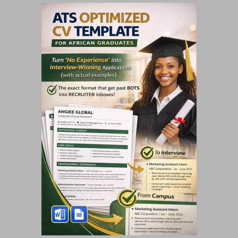 AFRICAN GRADUATES ATS CV TEMPLATE