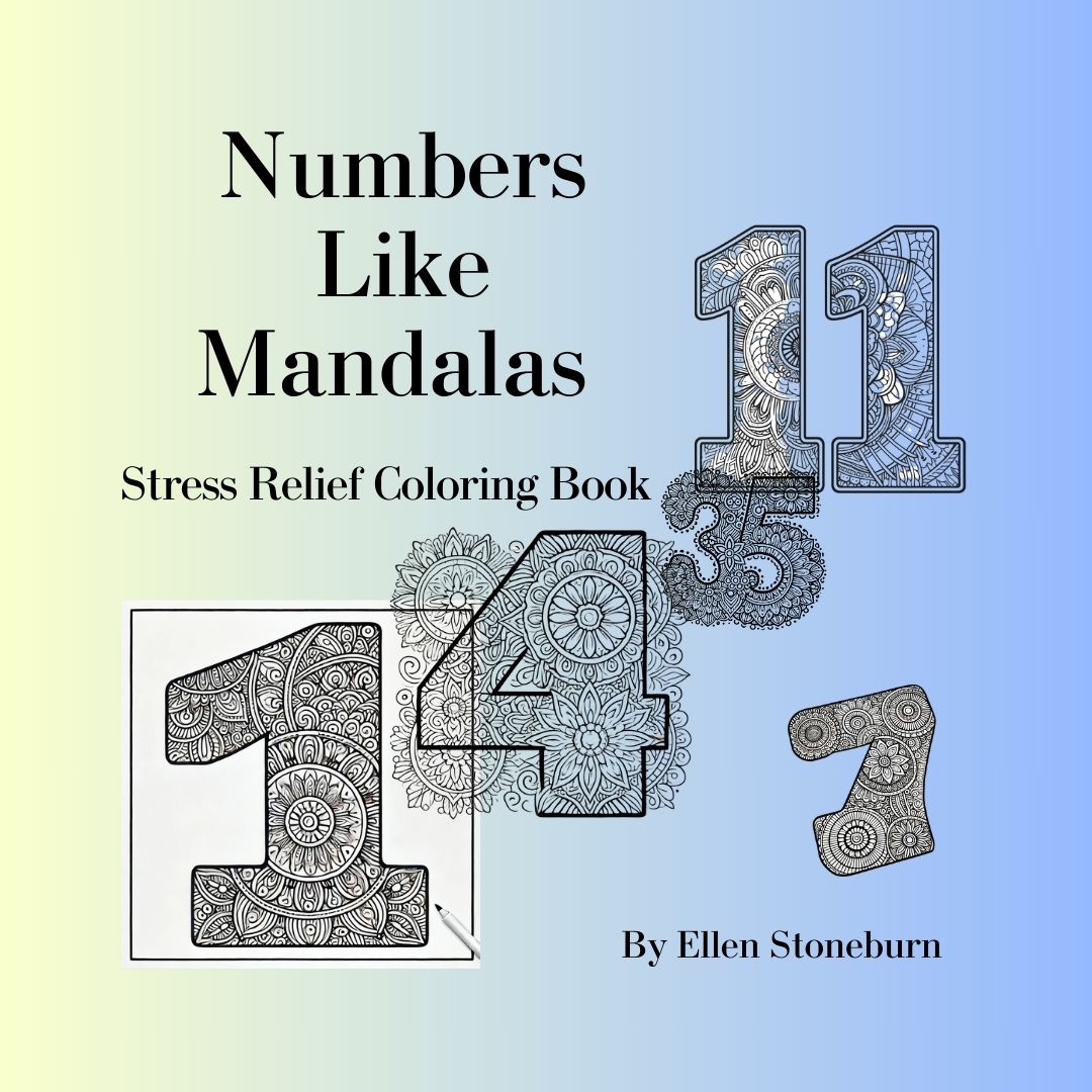 Numbers Like Mandalas – Stress Relief Coloring Book for Adults & Teens