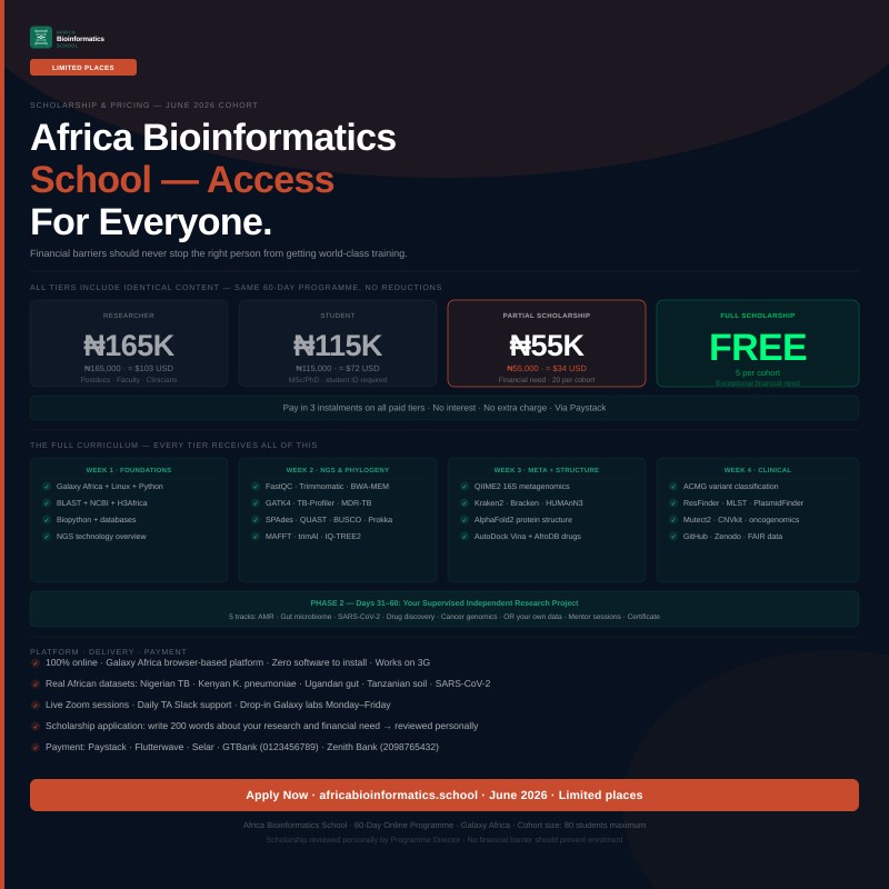 Africa Bioinformatics School (International Tier)