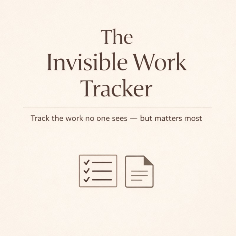 The Invisible Work Tracker - Digital Planner for Remote Workers