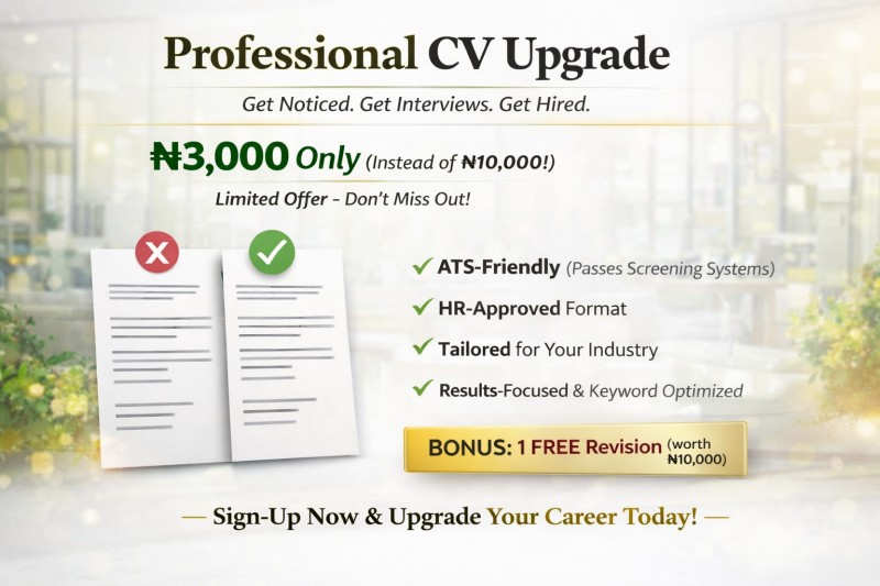 Professional CV/Resume Upgrade