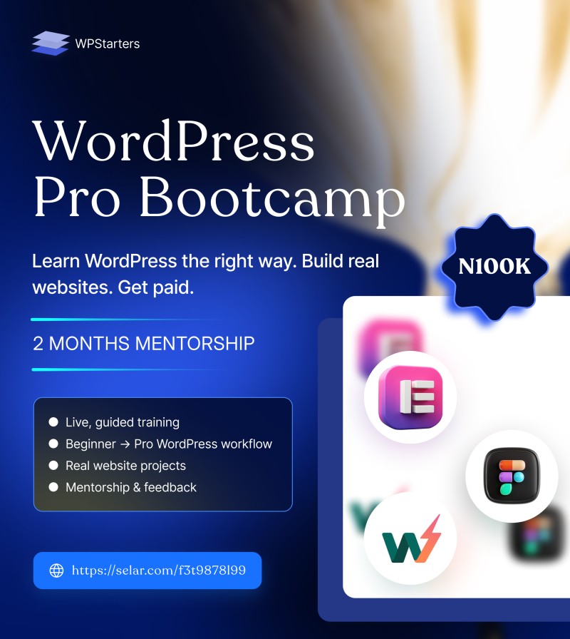 Buy WordPress Pro Bootcamp 2026 by Ayoola Daniel on Selar