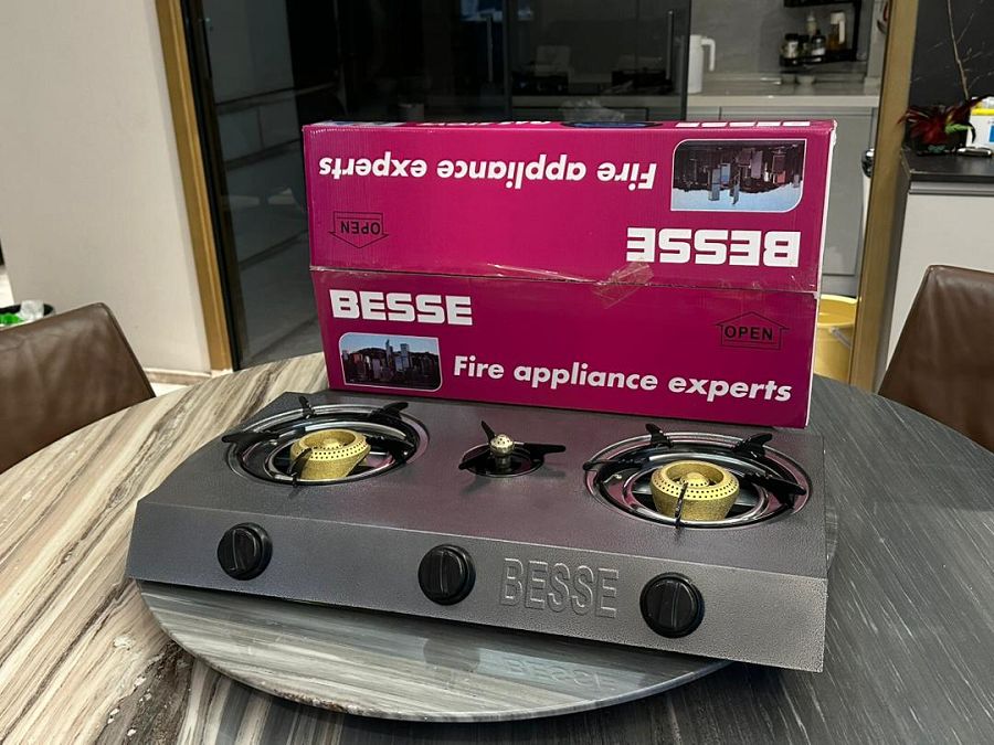 Frosted small 3 burner stover