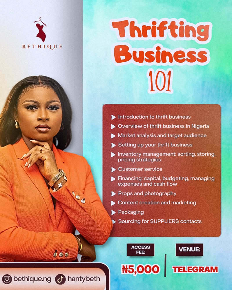 THRIFTING 101 MASTERCLASS + free suppliers contacts