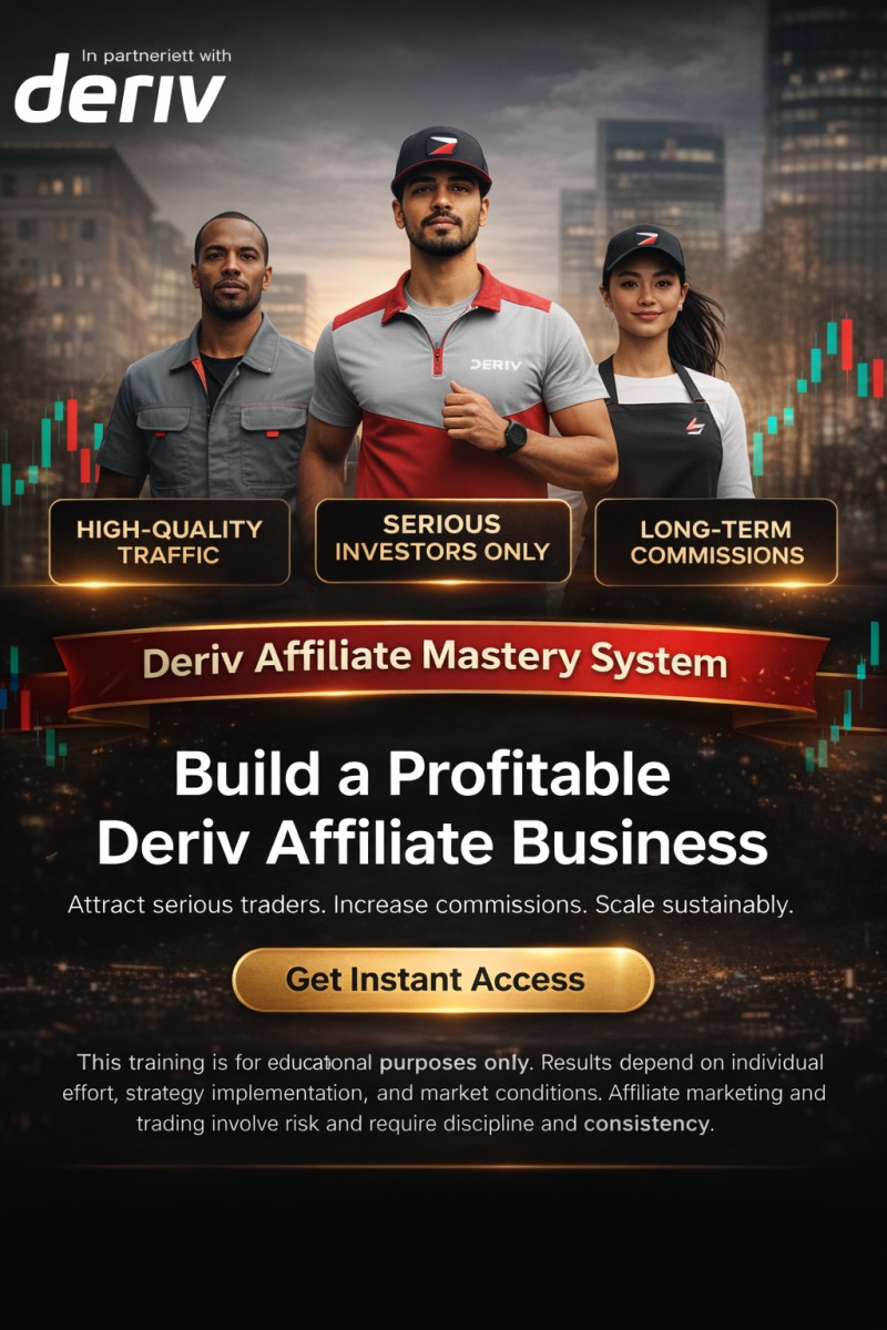 Deriv Affiliate Mastery: High-Quality Traffic System