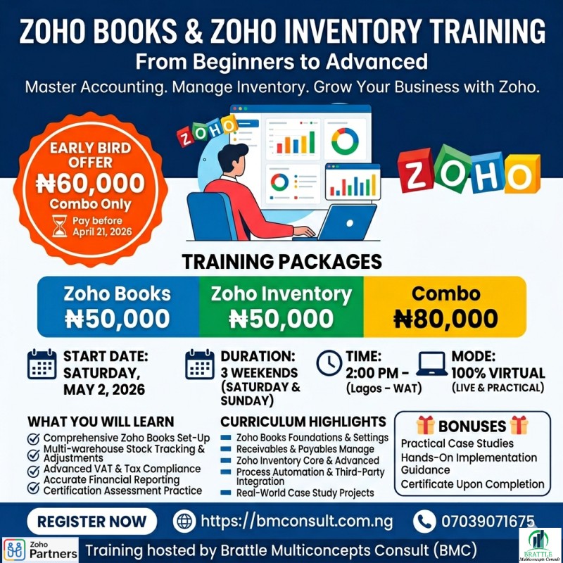 ZOHO BOOKS & ZOHO INVENTORY MASTERY