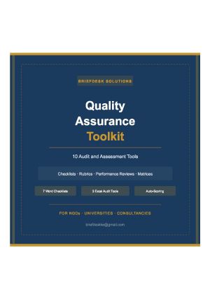Quality Assurance Toolkit | 10 Audit and Assessment Tools for NGOs and Universities