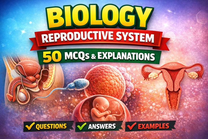 50 questions biology questions from reproductive system