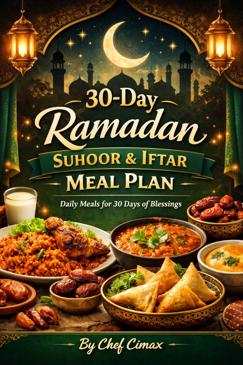 Free 30-Day Ramadan Suhoor & Iftar Meal Plan By Chef Cimax