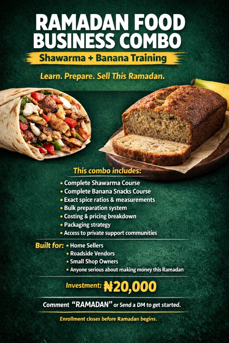 Ramadan Food Business Combo (Shawarma + Banana Masterclass)