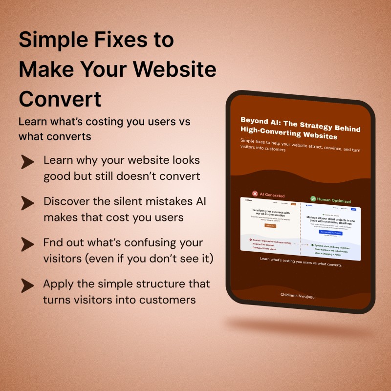Beyond AI: The Strategy Behind High Converting Websites copy