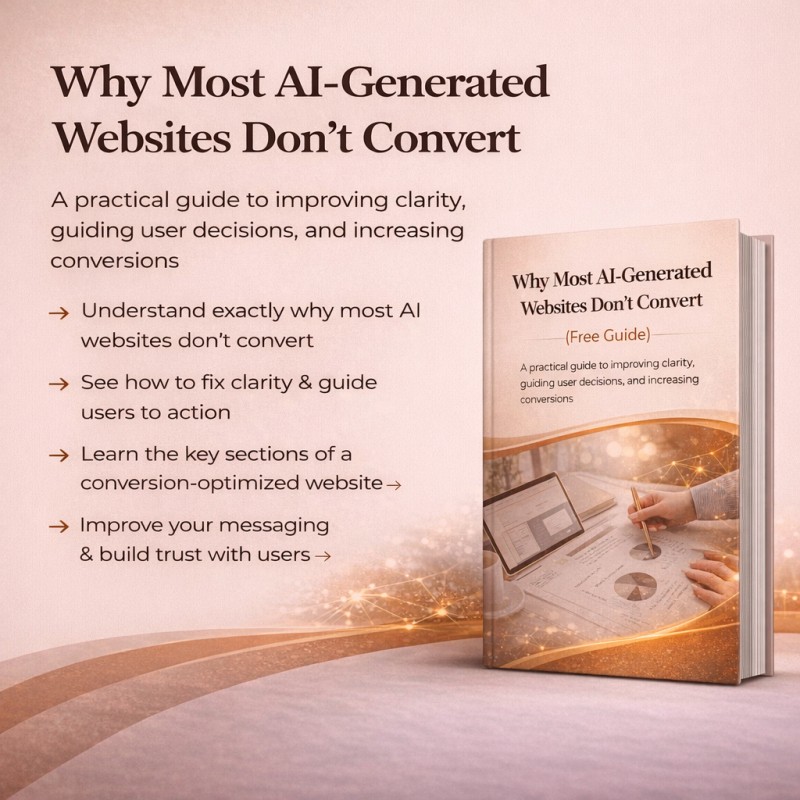 Why Most AI-Generated Websites Don't Convert: A practical guide to improving clarity, guiding user decisions, and increasing conversions