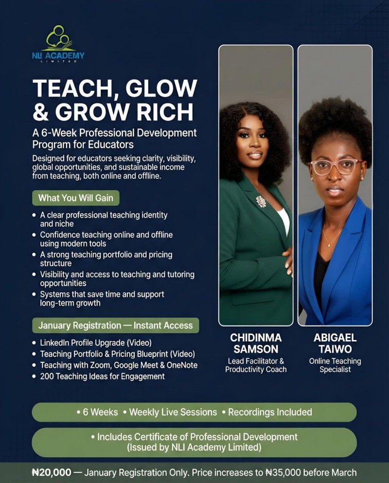 Teach, Glow and Grow Rich (Cohort 8)