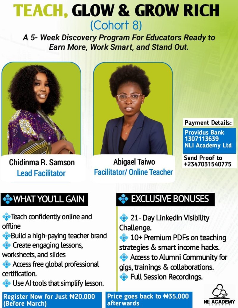 Teach, Glow & Grow Rich (Cohort 8)
