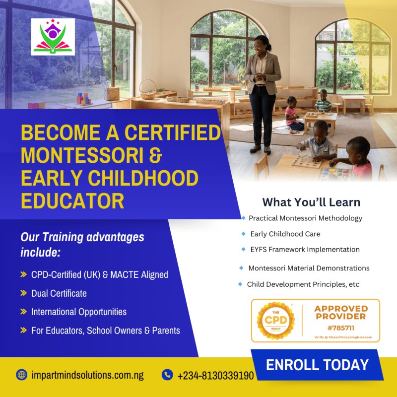 Professional CPD-Approved Dual Certificate in Montessori & Early Childhood Education