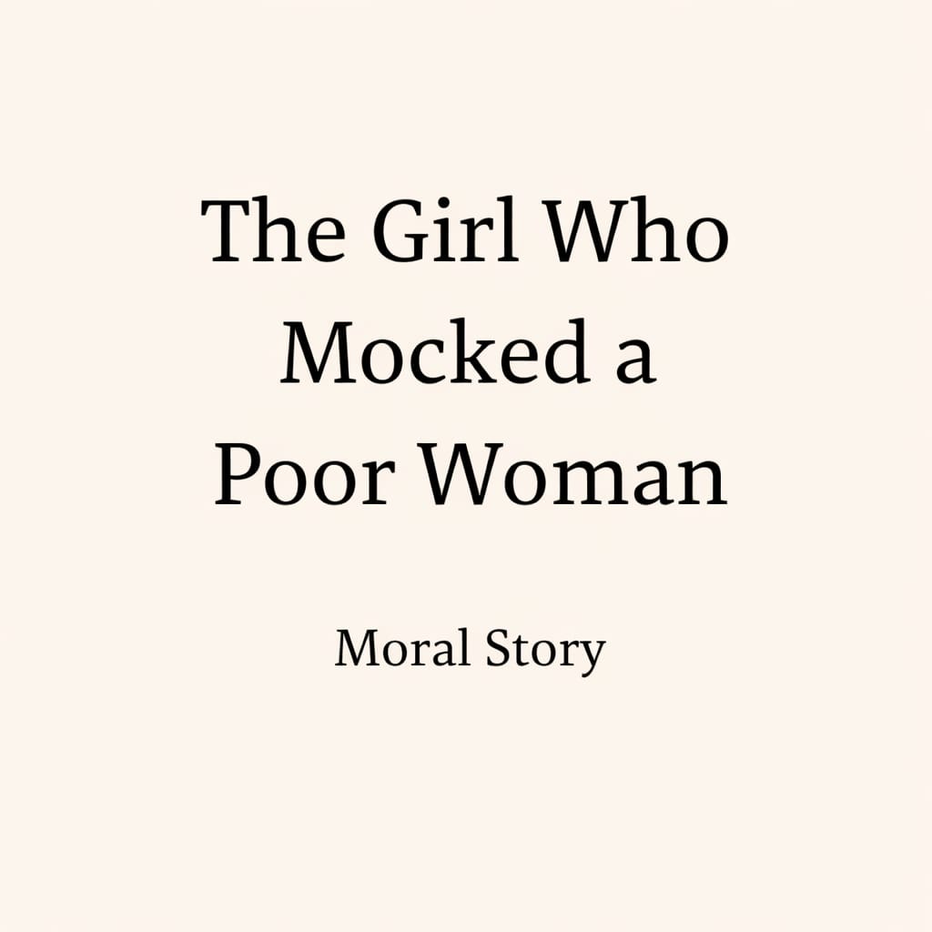 The Girl Who Mocked a Poor Woman