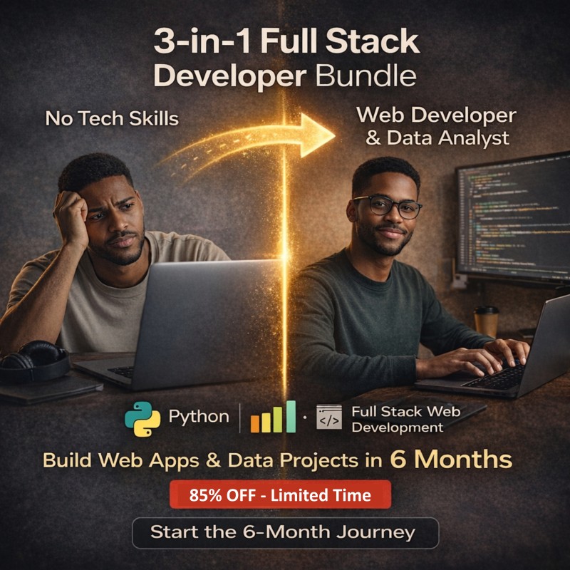 THE 3-IN-1 FULL STACK DEVELOPER BUNDLE