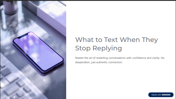 What to text when they stop replying