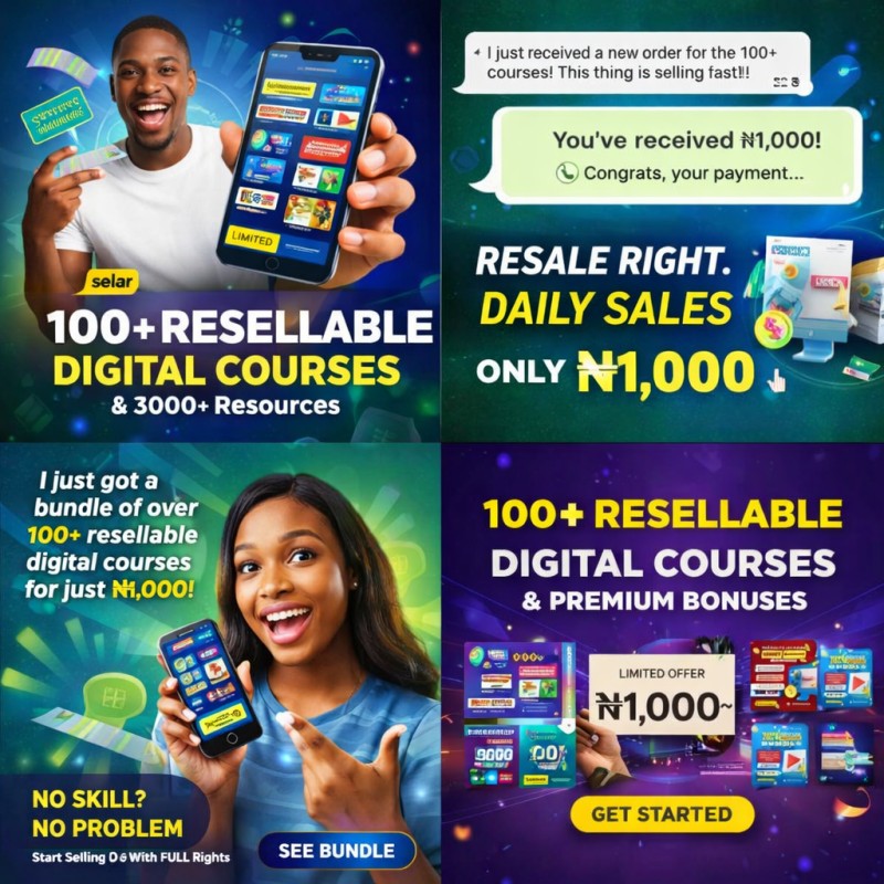 100+ Resellable Digital Courses + 3000+ Premium Resources (FULL RIGHTS)