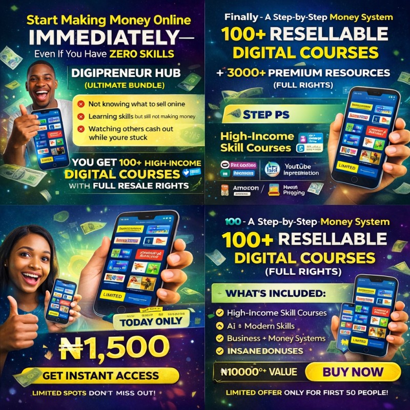 100+ Resellable Digital Courses + 3000+ Premium Resources (FULL RIGHTS)