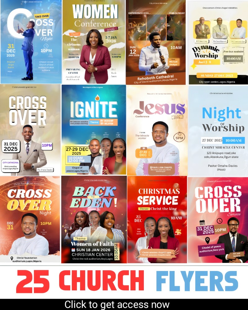 25 church flyers