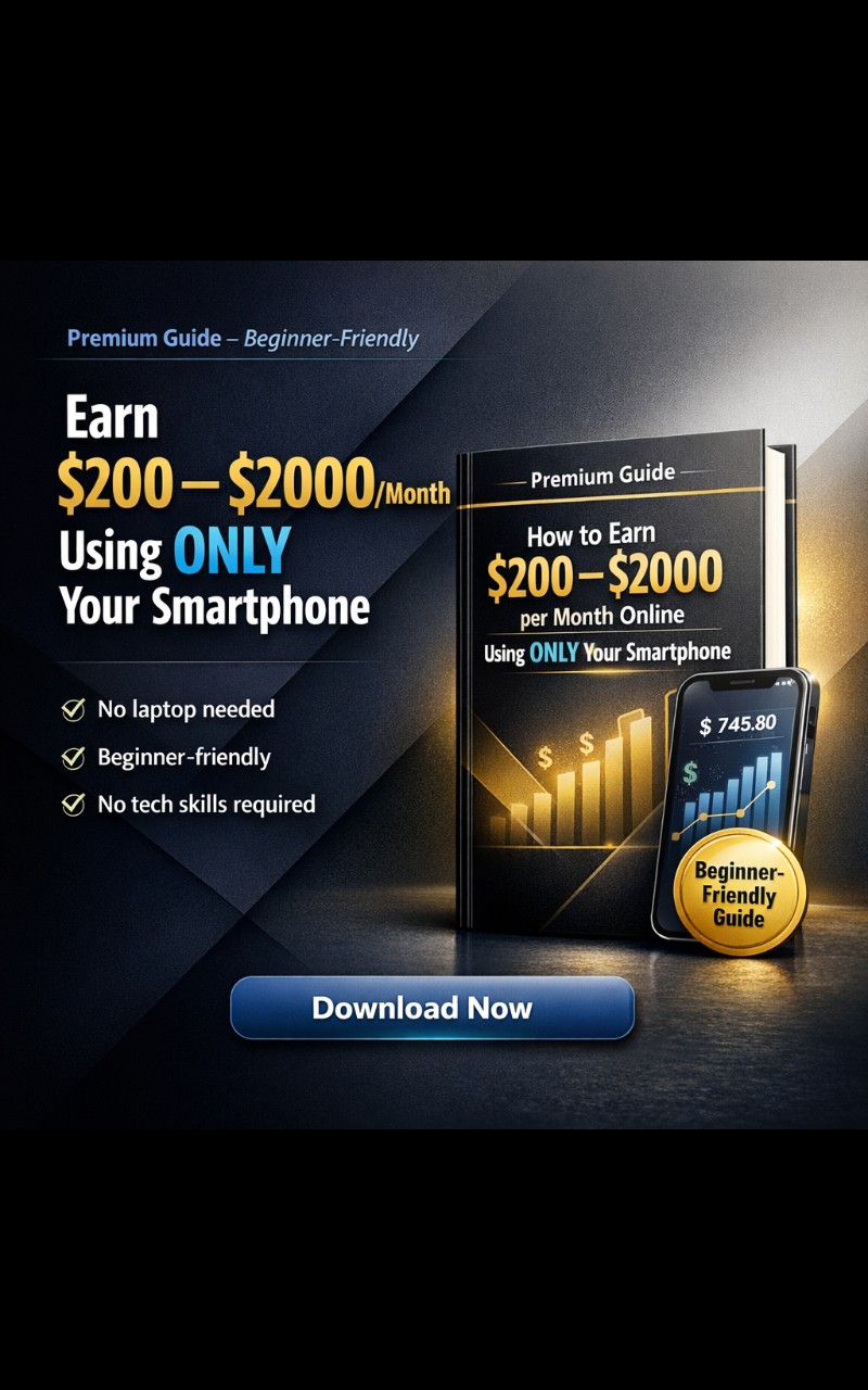 Premium Guide: How to Earn $200-$2000 Per Month Online Using ONLY your Smartphone