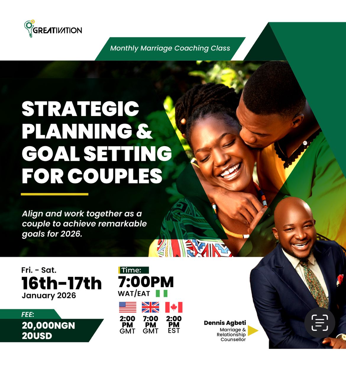 Strategic Planning and Goal Setting for Couples (Recorded Replay)