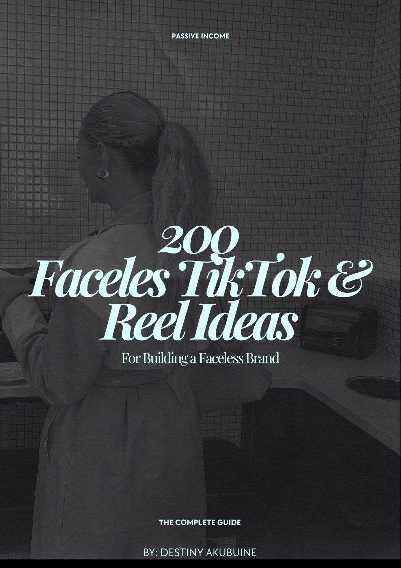200 FACELESS TIKTOK AND REEL IDEAS