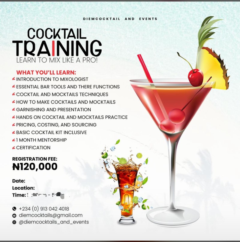 Cocktail & mocktail Feb training