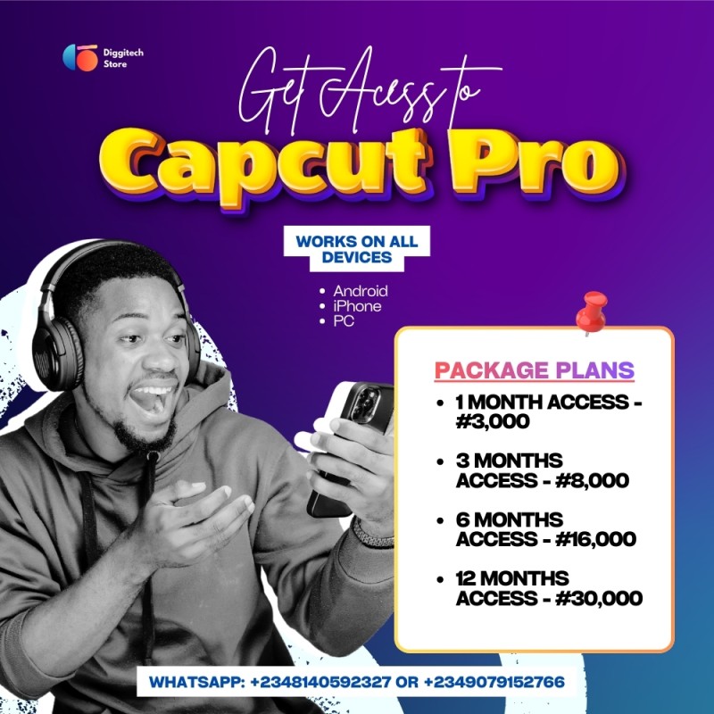 CAPCUT PRO ACCESS FOR ALL DEVICES