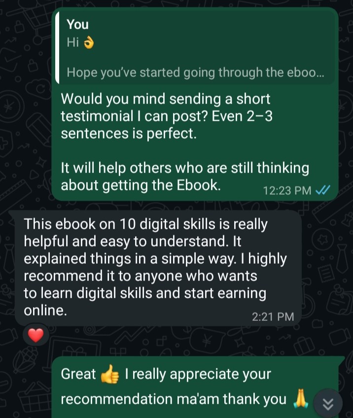 Customer review 1
