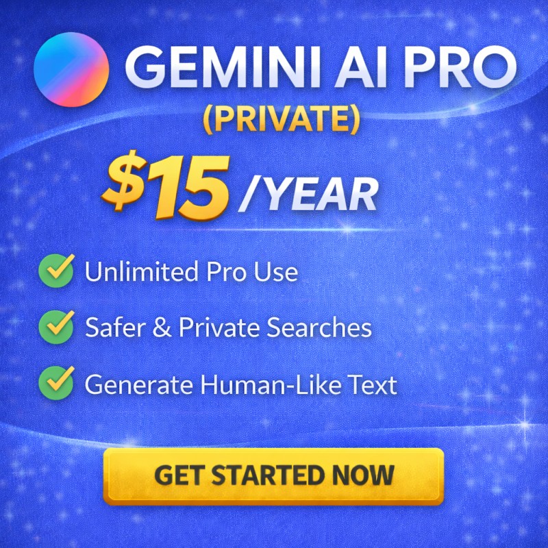 Gemini AI Pro (Private) – YEARLY