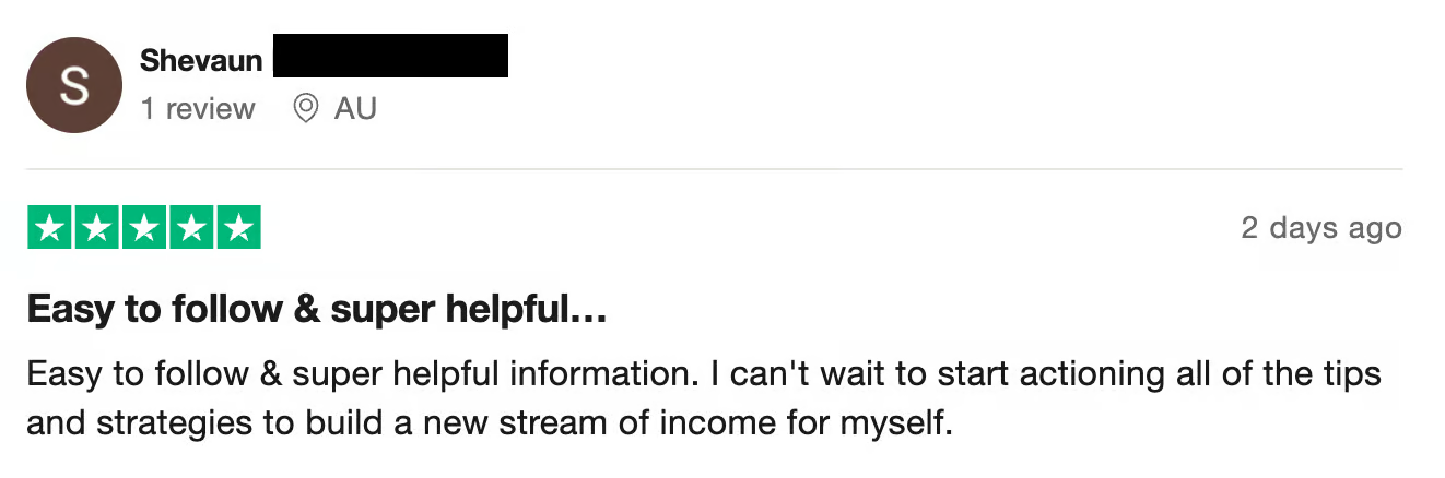 Customer review 1