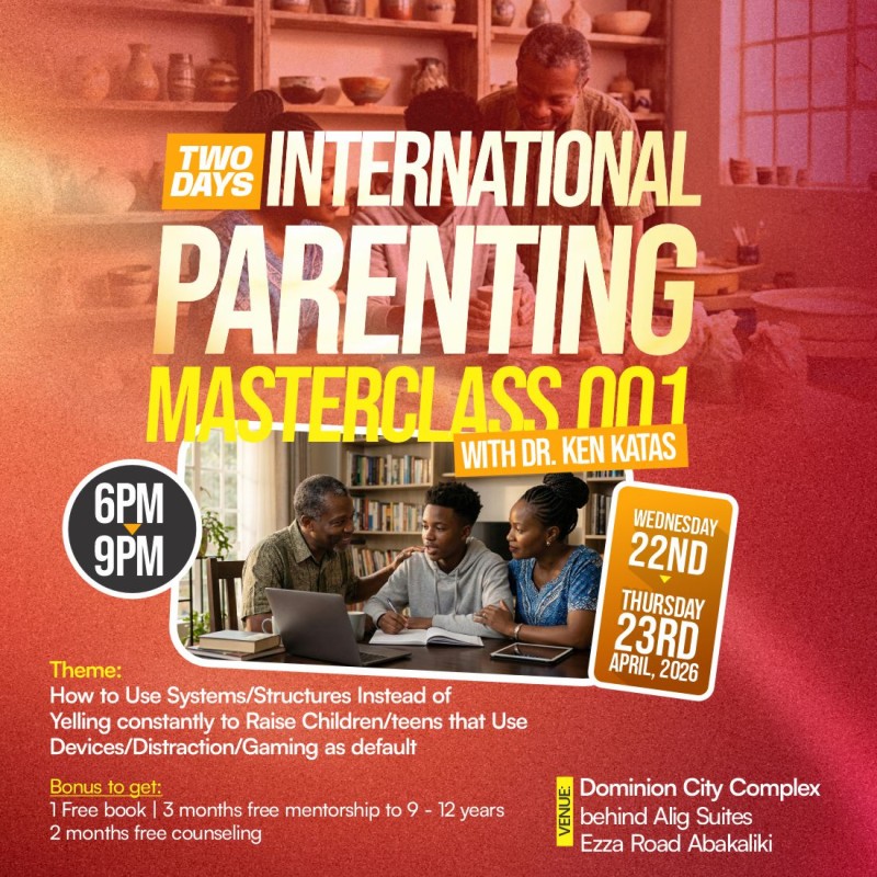 INTERNATIONAL PARENTING MASTERCLASS WITH DR KEN KATAS