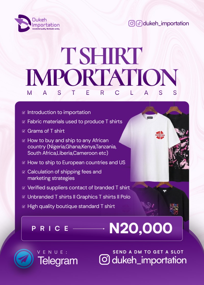 T SHIRT IMPORTATION