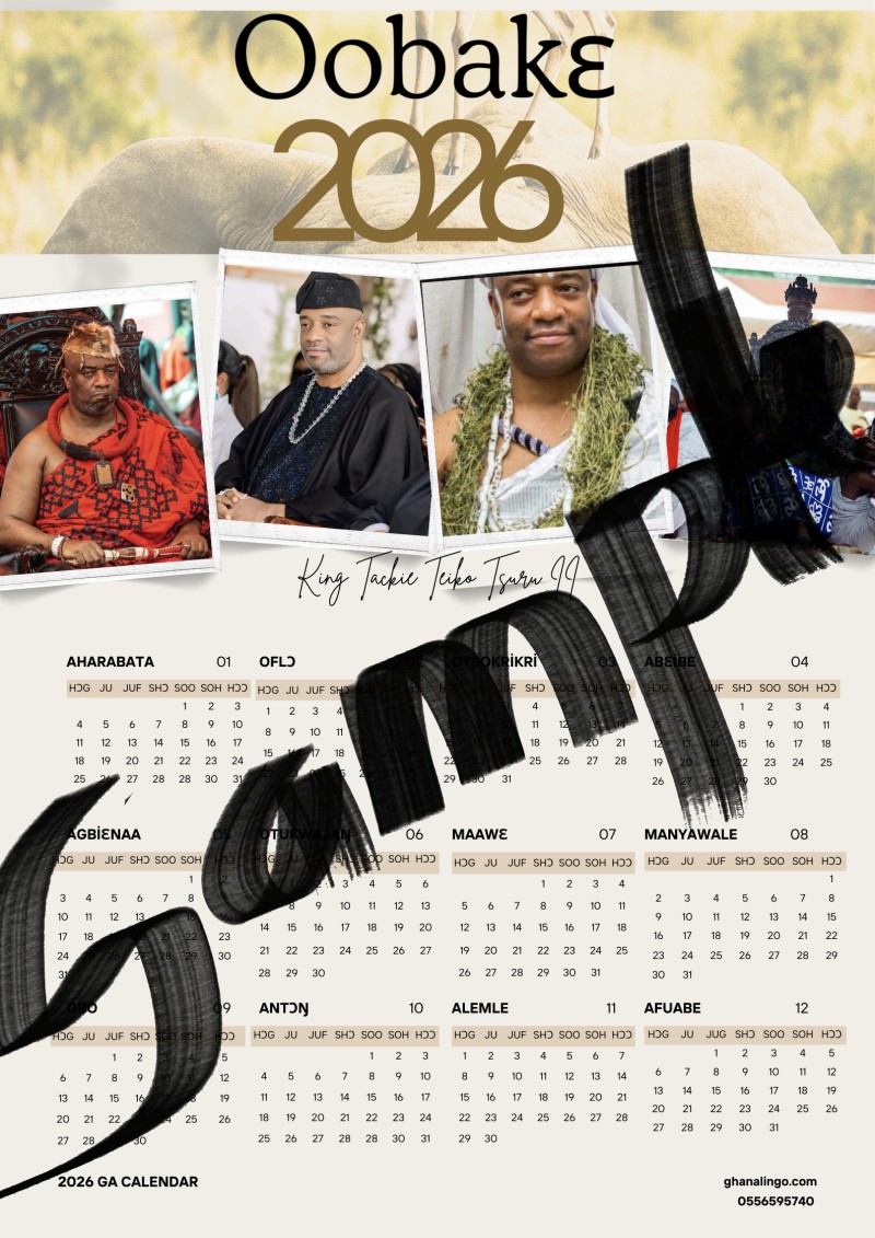 2026 Ga language Calendar