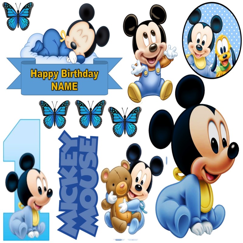 BLUE BABY MICKEY MOUSE (CUSTOMIZABLE)