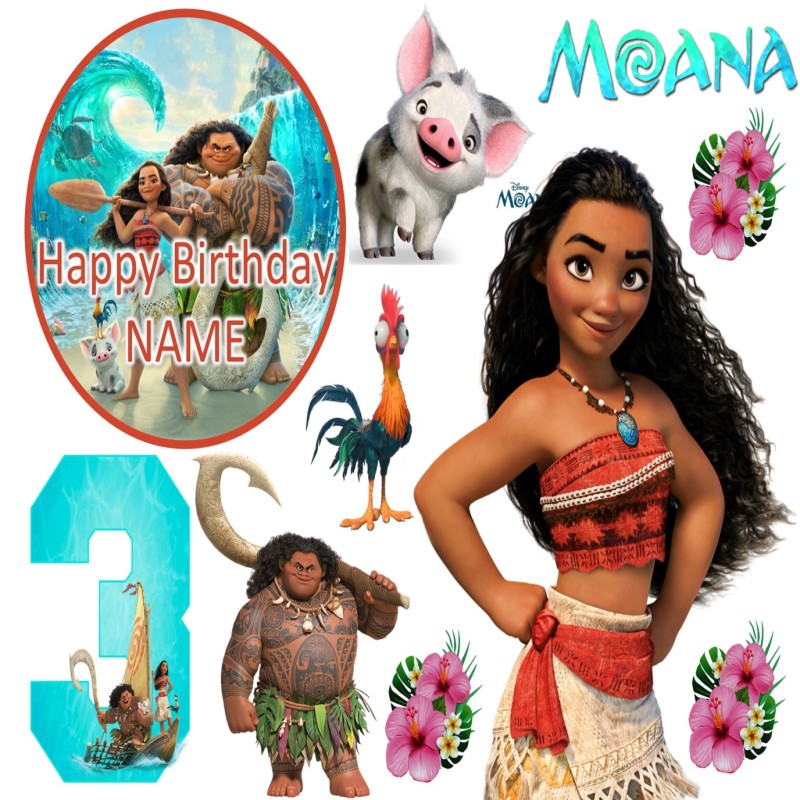 MOANA CUTS OUT (CUSTOMIZABLE)