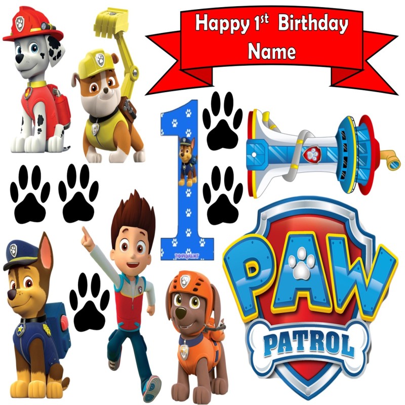 PAW PATROL CUTS OUT (CUSTOMIZABLE)
