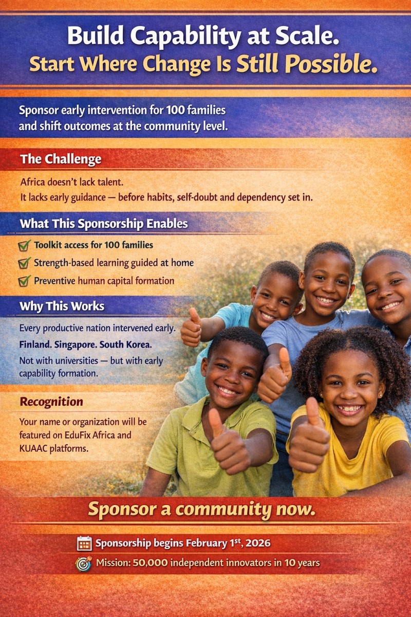 SPONSOR A COMMUNITY Of 100 Families Now!