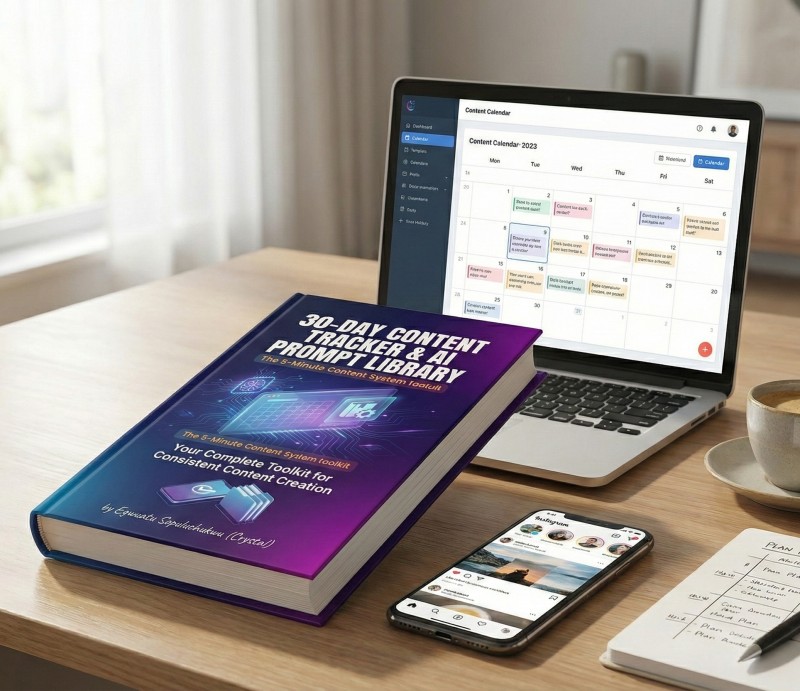 30-Day Content Tracker & AI Prompt Library