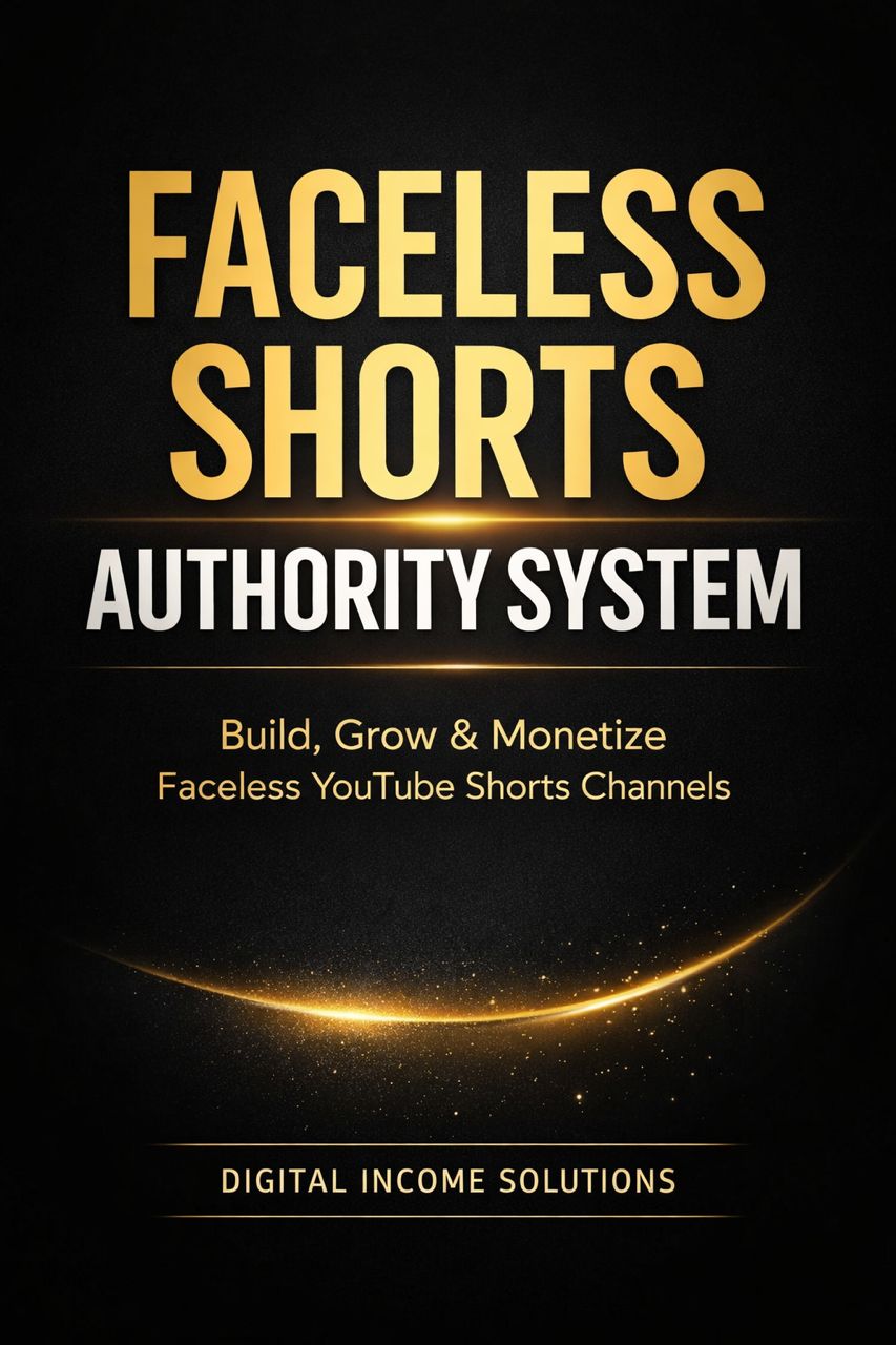 Faceless YouTube Shorts Mastery Kit — The Complete System to Grow, Post & Earn Without Showing Your Face