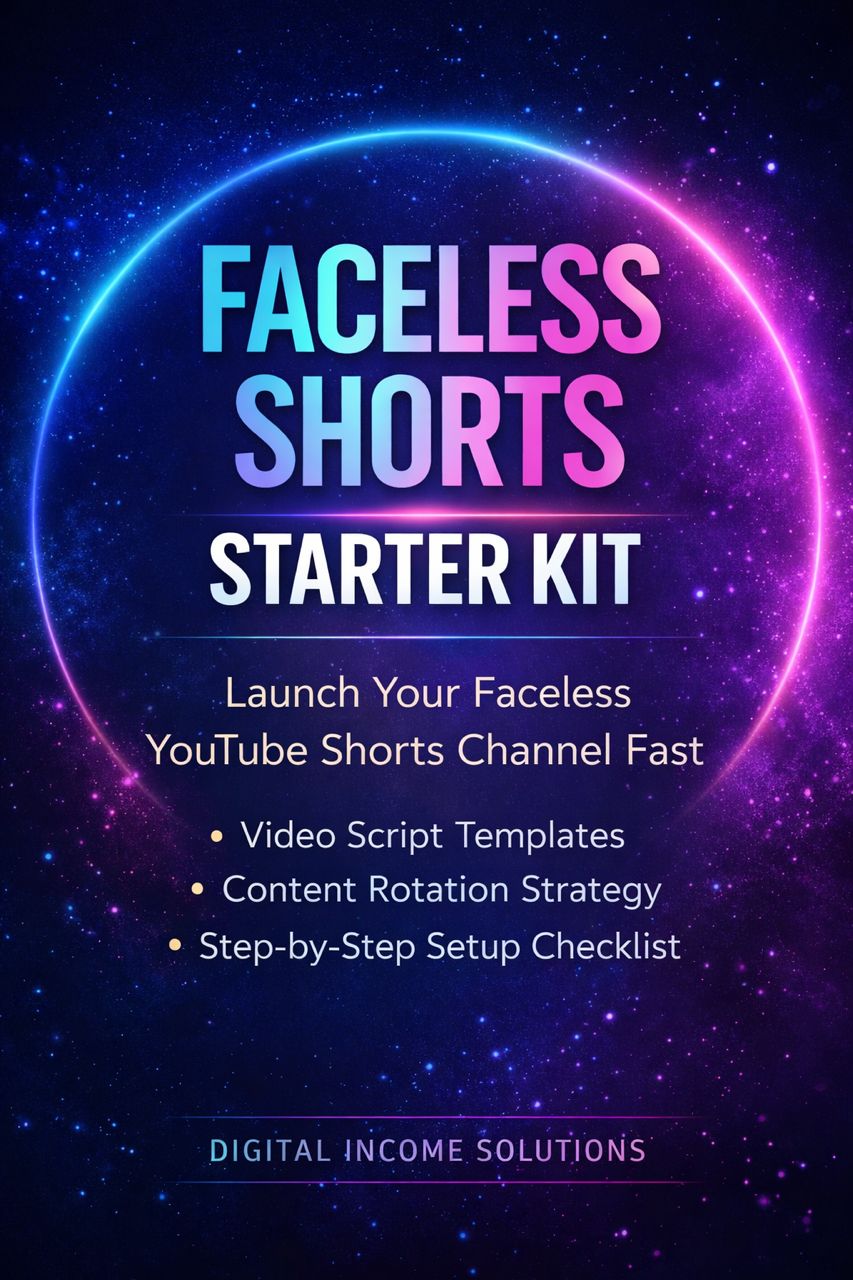 The Faceless YouTube Shorts Starter Kit — Go Viral Without Showing Your Face (Free Download)