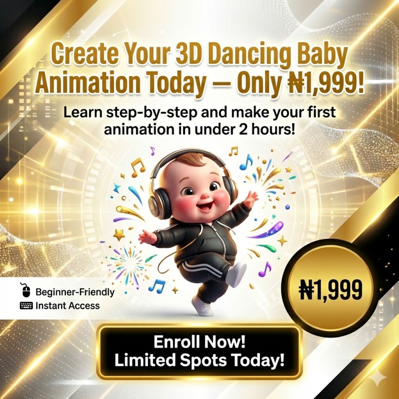 3D Dancing Baby Animation Class | Learn in 1 Hour !